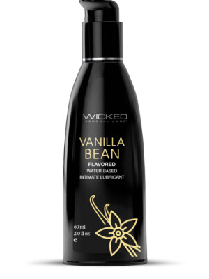 aqua vanilla bean flavored water based intimate lubricant 2 fl. oz.