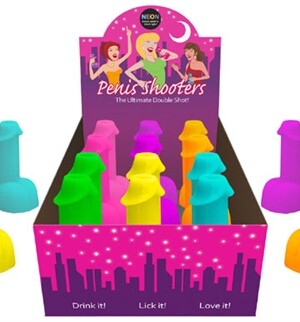 neon penis shooters 12 piece display