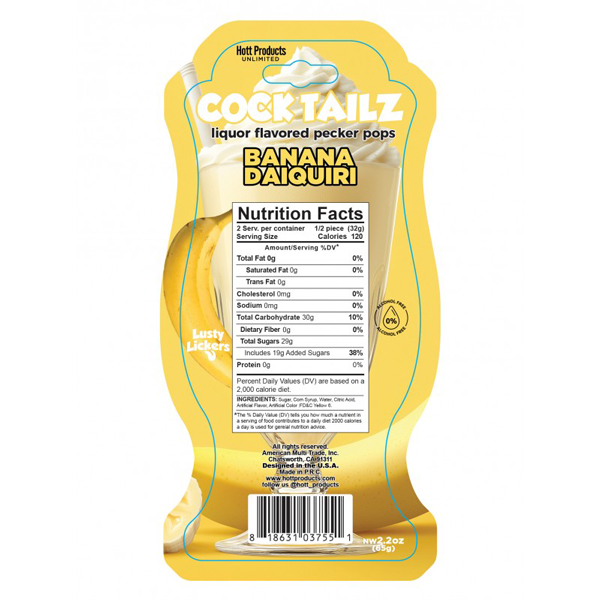 cocktailz banana daiquiri pecker pop