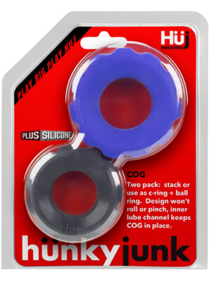 hunkyjunk cog 2 size c ring cobalt / tar
