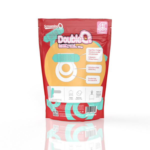 screaming o 4t double o 6 super powered vibrating double ring kiwi