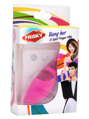 bang her silicone g spot finger vibe pink
