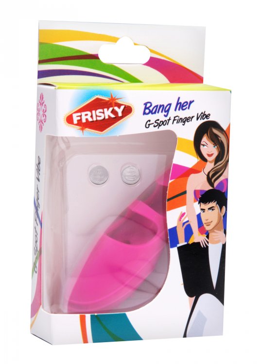 bang her silicone g spot finger vibe pink