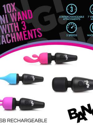 bang 10x mini wand with 3 attachments