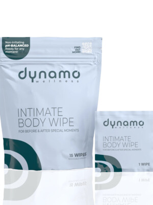 dynamo wellness intimate body wipe 15 pack