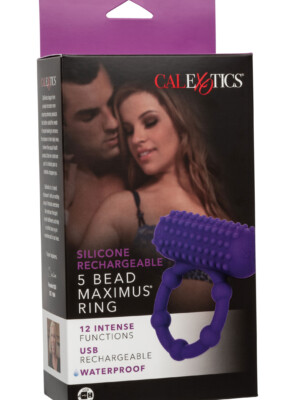 silicone rechargeable 5 bead maximus ring purple