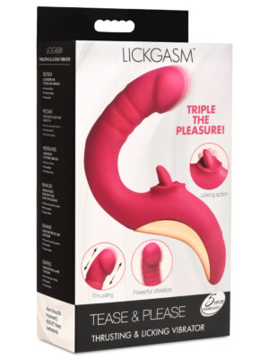tease and please thrusting and licking vibrator fuchsia tease and please thrusting and licking vibrator fuchsia