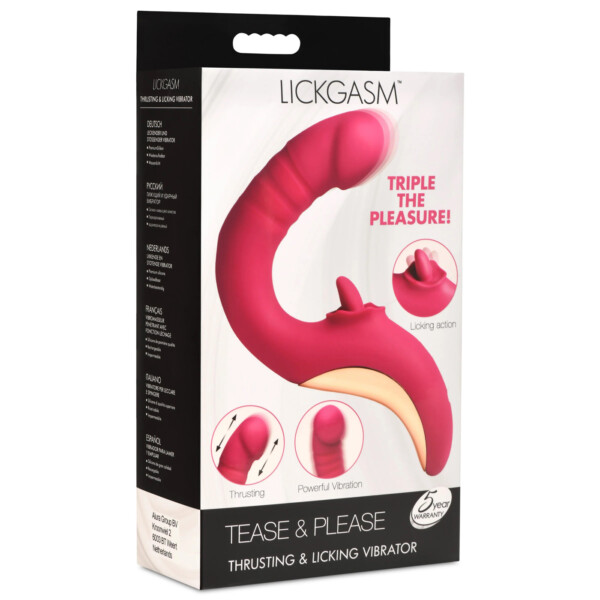 tease and please thrusting and licking vibrator fuchsia tease and please thrusting and licking vibrator fuchsia