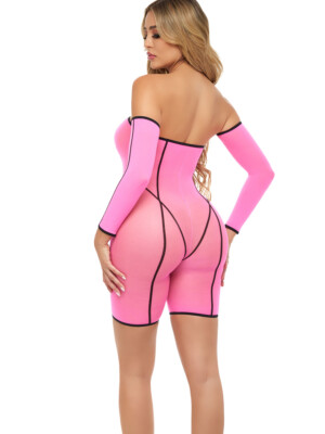 double vision bodysuit set pink double vision bodysuit set pink