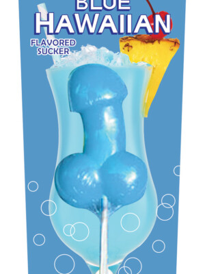 blue hawaiian cocktail sucker