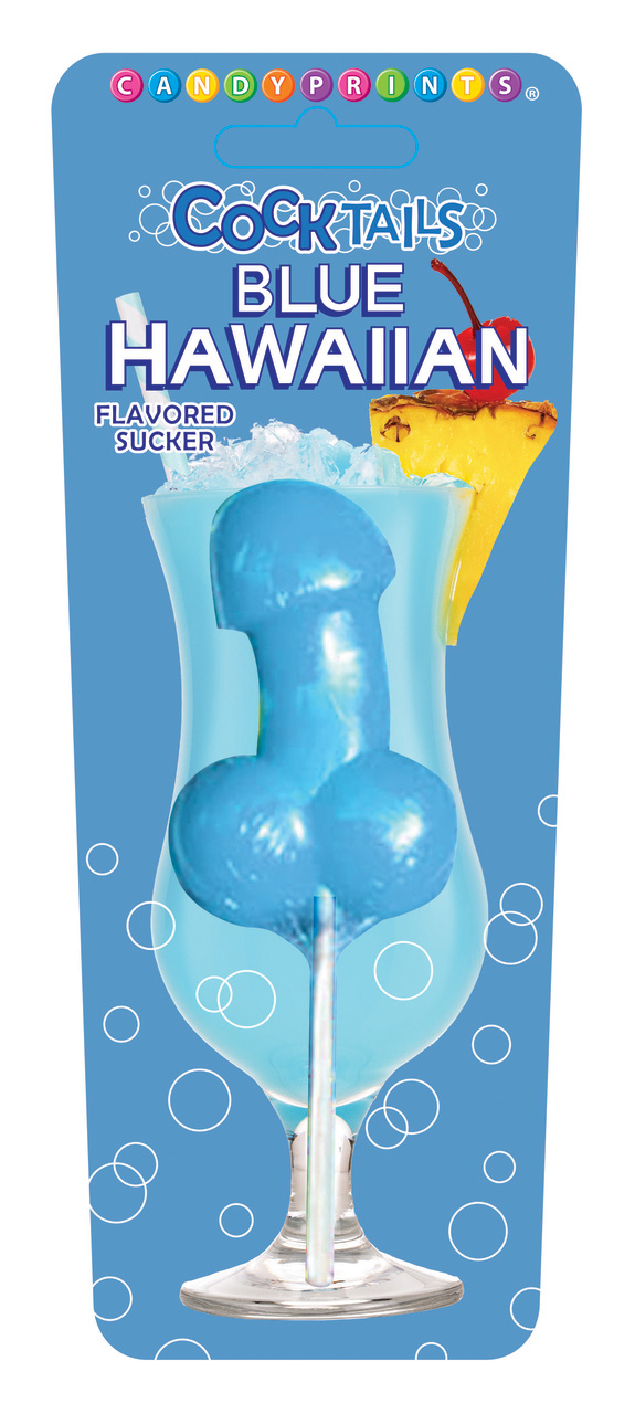 blue hawaiian cocktail sucker