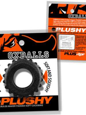 plushy single ring black mica