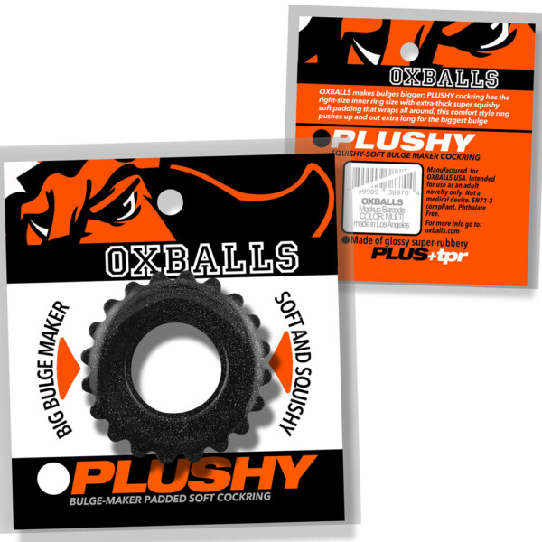 plushy single ring black mica plushy single ring black mica