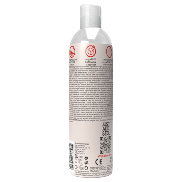 wet delicious oral play watermelon waterbased flavored lubricant 4 oz