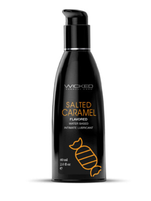 aqua salted caramel flavored water based intimate lubricant 2 fl. oz.
