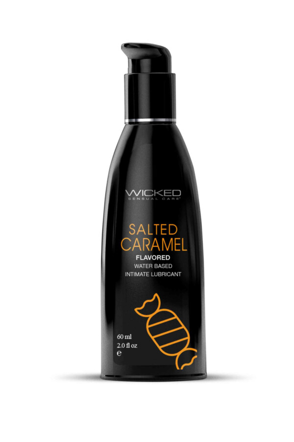 aqua salted caramel flavored water based intimate lubricant 2 fl. oz.