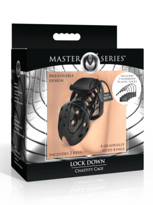 lock down chastity cage black lock down chastity cage black