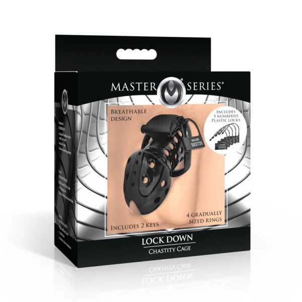 lock down chastity cage black lock down chastity cage black