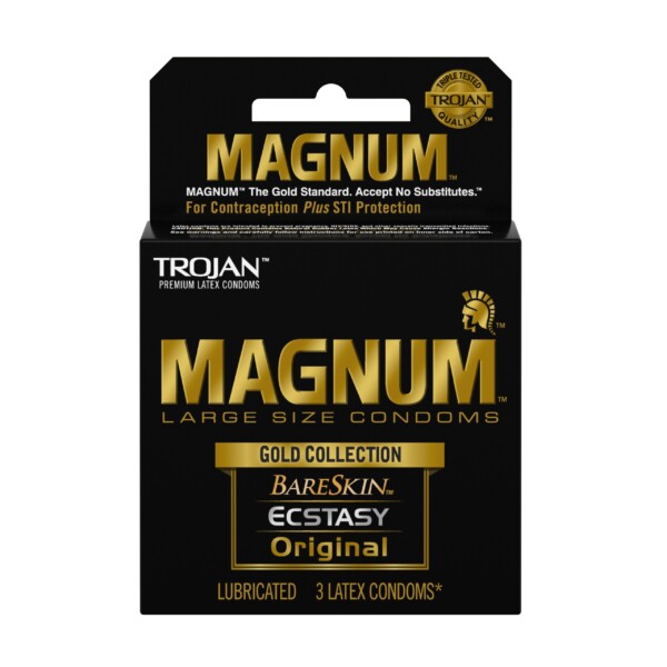 trojan magnum large size gold collection condoms 3 pack trojan magnum large size gold collection condoms 3 pack