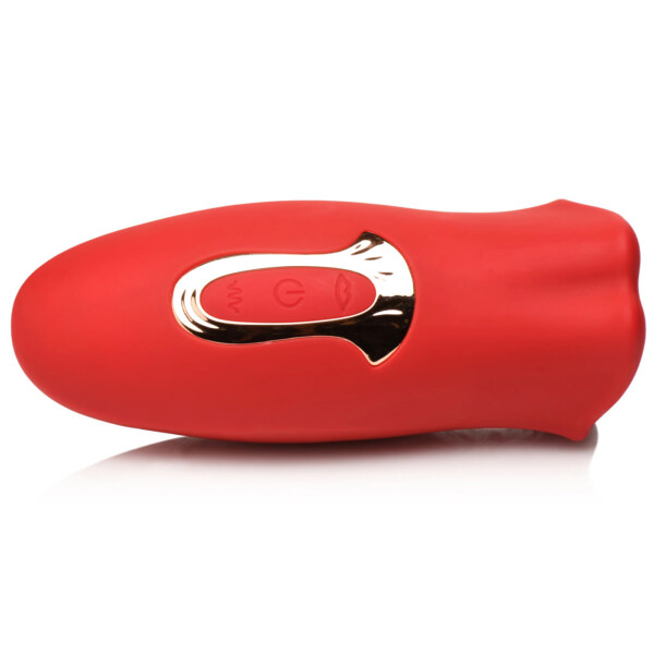 lickgasm kiss and tell mini kissing and vibrating clitoral stimulator red
