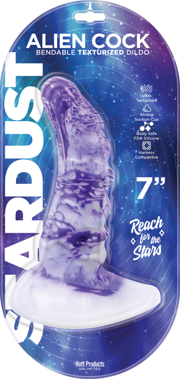 stardust alien cock bendable texturized dildo texturized dildo 7 inch