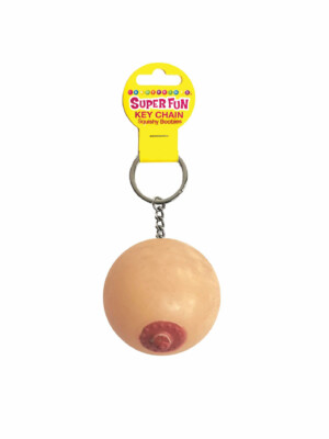 super fun key chain, squishy boob sold in 6pk