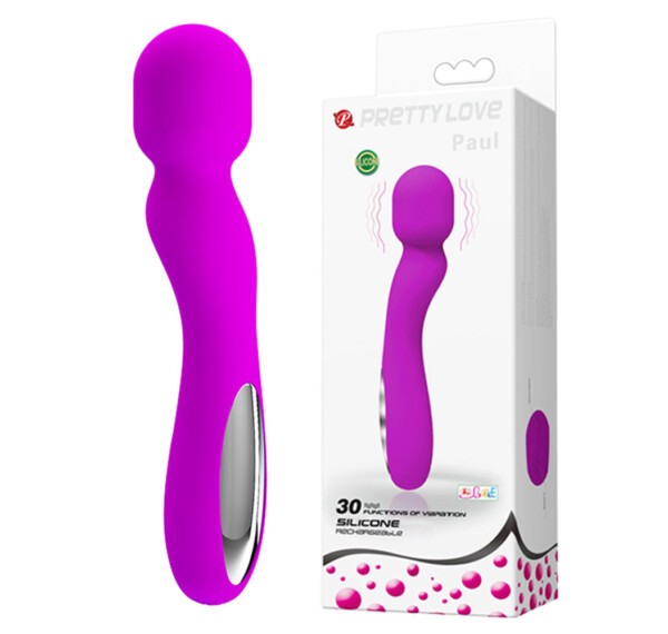 pretty love paul usb rechargeable wand fuchsia