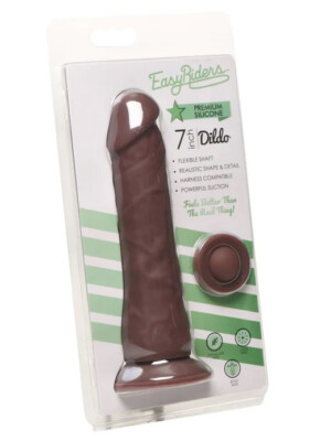 easy riders 7" silicone dildo dark easy riders 7" silicone dildo dark
