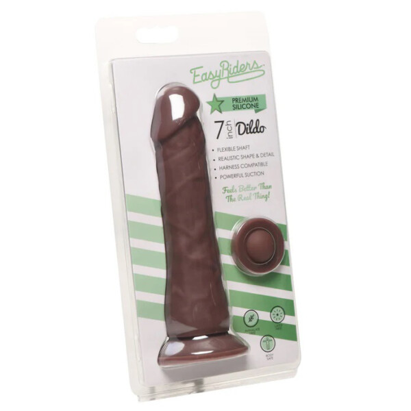 easy riders 7" silicone dildo dark easy riders 7" silicone dildo dark
