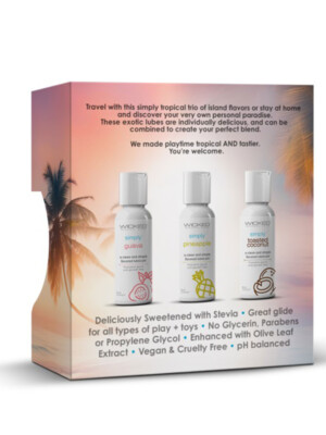 wicked simply tropical trio 1oz travel size flavored lubes wicked simply tropical trio 1oz travel size flavored lubes