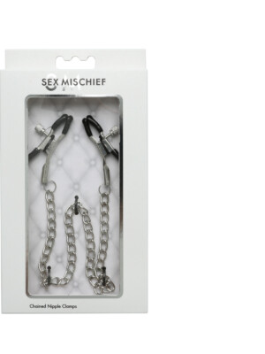 sex and mischief chained nipple clamps