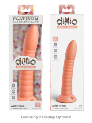 dillio platinum wild thing 7 inch dildo peach