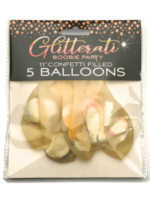 glitterati boobie confetti balloons