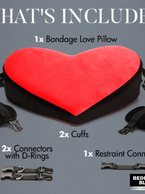 bondage love pillow black/red