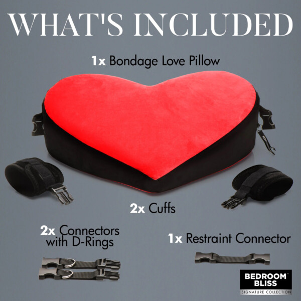 bondage love pillow black/red