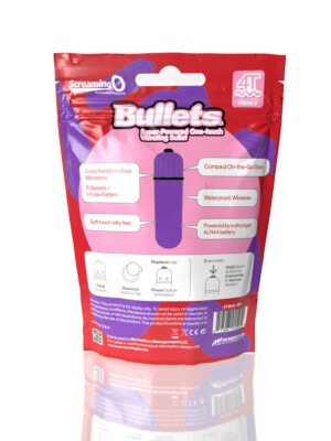 screaming o 4t bullet super powered one touch vibrating bullet grape