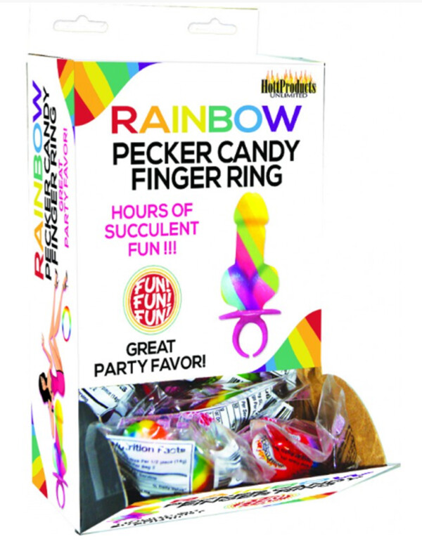 rainbow cock ring pop 12 piece display