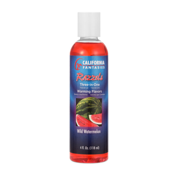 razzels warming lubricant wild watermelon 4 oz. bottle