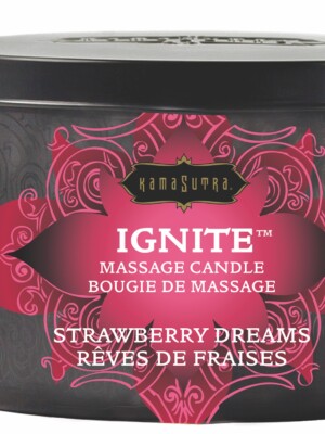 ignite strawberry dreams massage candle 6 oz.