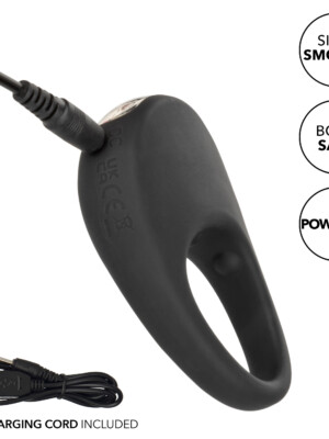 silicone rechargeable pleasure ring black black