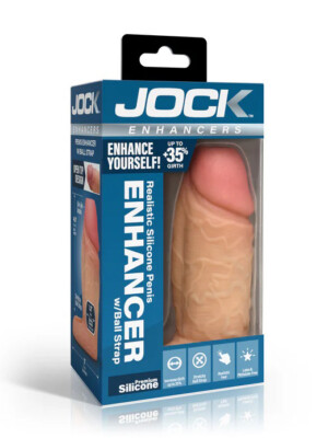 jock silicone penis extension sleeve light
