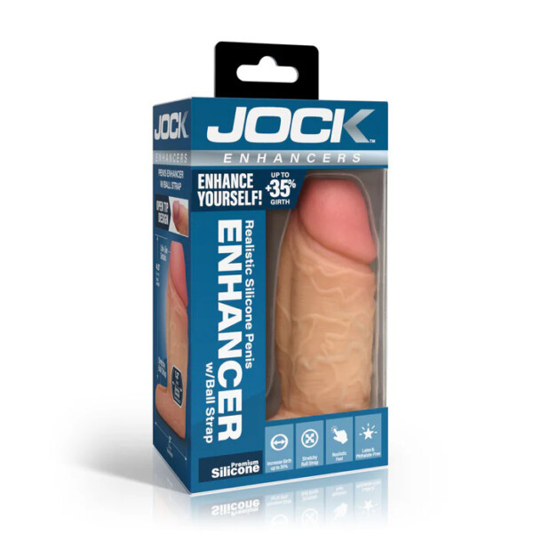 jock silicone penis extension sleeve light jock silicone penis extension sleeve light