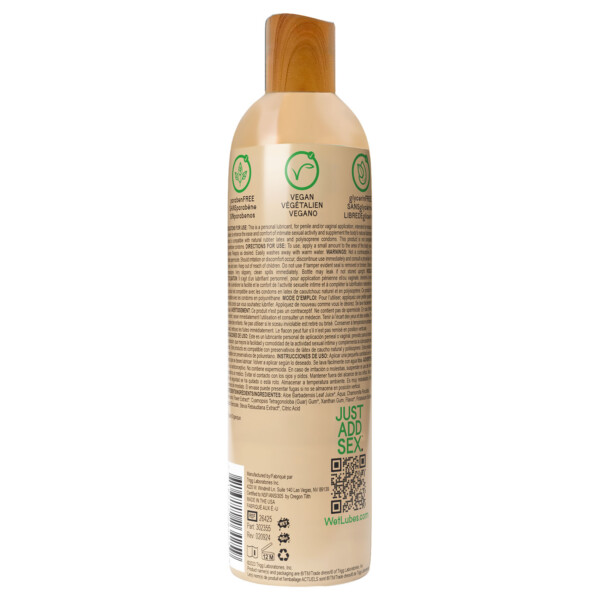 wet 95% organic naturally aloe based lubricant 4 oz