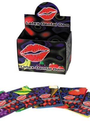 trust latex dental dams 100 piece box assorted flavors