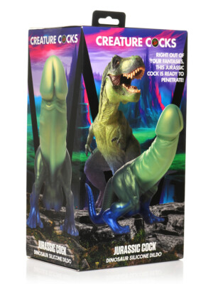jurassic cock dinosaur silicone dildo green/blue jurassic cock dinosaur silicone dildo green/blue