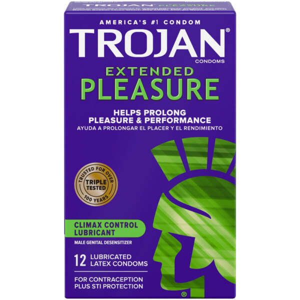 trojan pleasures extended pleasure 12 pack