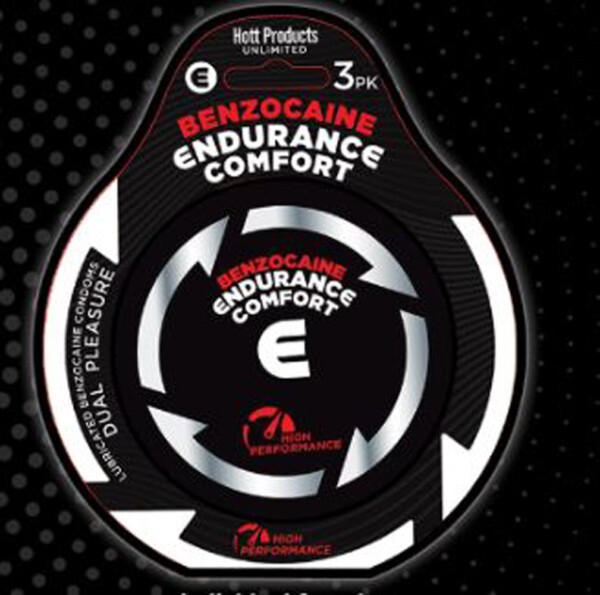 endurance comfort benzocaine condoms 3 pk