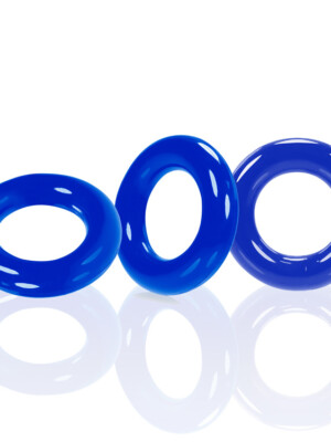 willy rings 3 pack cockrings police blue