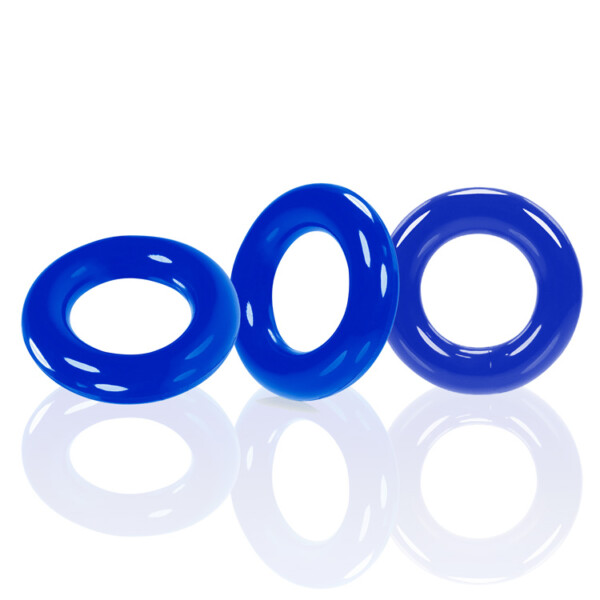 willy rings 3 pack cockrings police blue
