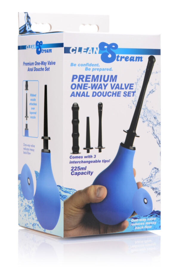 premium one way valve anal douche set